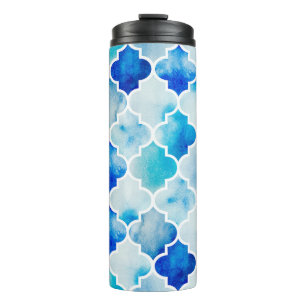 Seamless watercolor background. Beautiful hand dra Thermal Tumbler