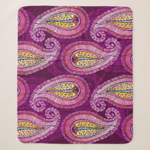 Seamless Watercolor Ethnic Hand Drawn Sherpa Blanket