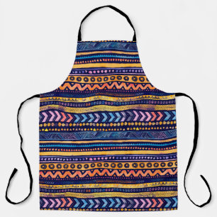 Seamless Watercolor Ethnic Tribal Ornamental Patte Apron