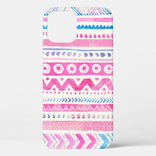 Seamless Watercolor Ethnic Tribal Ornamental Patte iPhone 12 Case