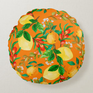 seamless watercolor illustration background mix co round cushion