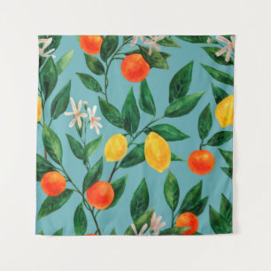 Seamless watercolor pattern. An ornament made of b Tapestry