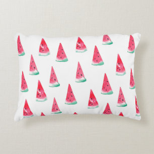 Seamless watercolor pattern with watermelon decorative cushion