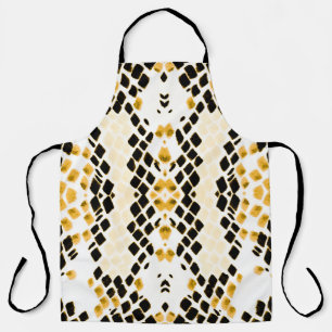 Seamless Watercolor Snakeskin. Alligator Leather W Apron