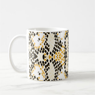 Seamless Watercolor Snakeskin. Alligator Leather W Coffee Mug