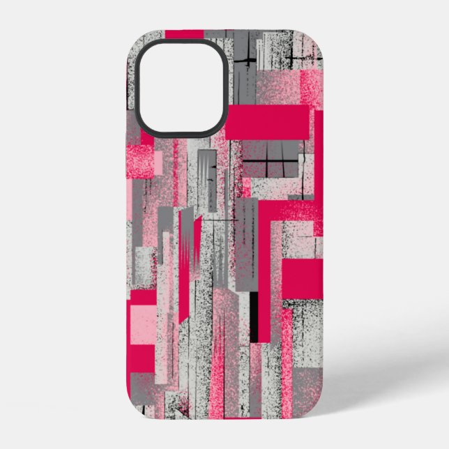 seamless watercolour digital patchwork pattern iPhone case (Back)