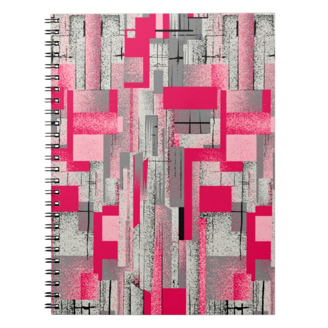 seamless watercolour digital patchwork pattern notebook (Front)