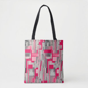 seamless watercolour digital patchwork pattern tote bag