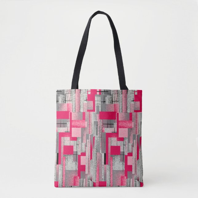 seamless watercolour digital patchwork pattern tote bag (Front)