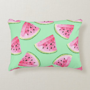 Seamless Watermelon Pattern in Watercolor style Wa Decorative Cushion