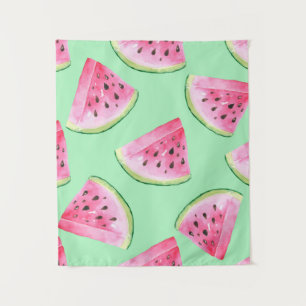 Seamless Watermelon Pattern in Watercolor style Wa Tapestry