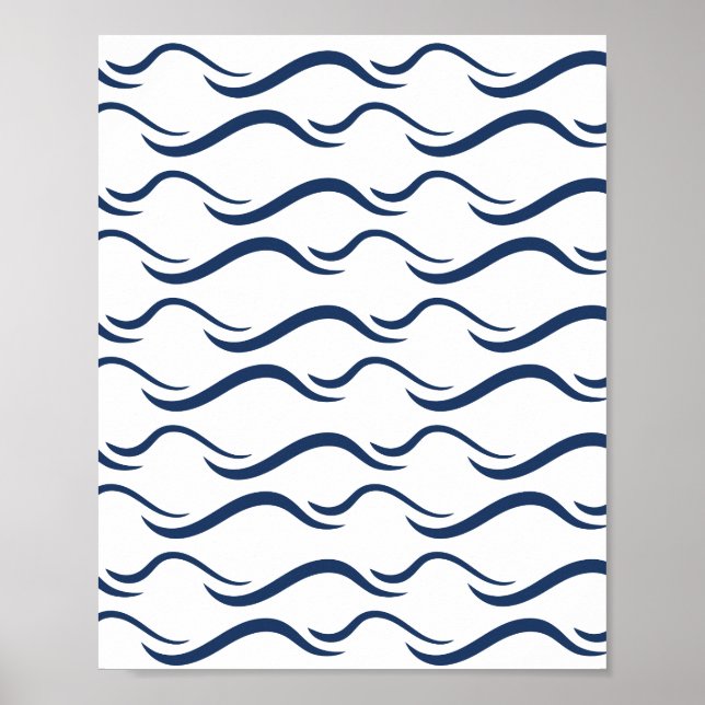 Seamless wave pattern  poster (Front)