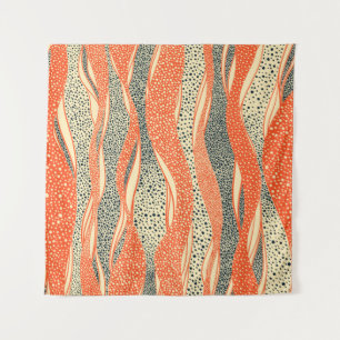 Seamless wavy pattern. Complicated hand-drawn orna Tapestry