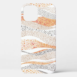 Seamless wavy pattern in pointillism style. Orname iPhone 12 Case