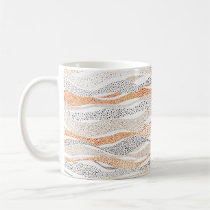 Seamless wavy pattern in pointillism style. Orname Coffee Mug