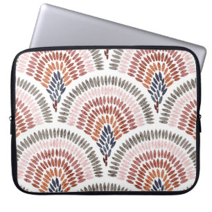 Seamless wavy pattern. Seigaiha design in polka do Laptop Sleeve