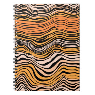 Seamless Wavy Stripes Pattern Design Notebook