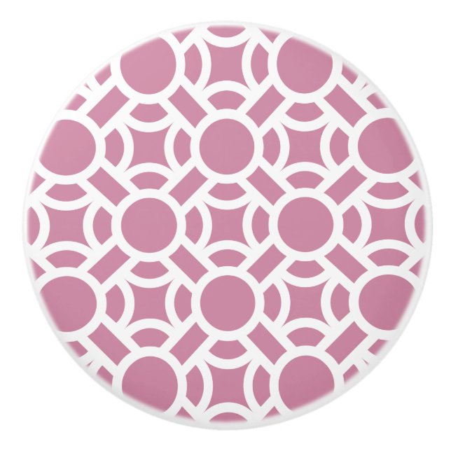 Seamless White Pattern DIY Background Colour Ceramic Knob (Front)