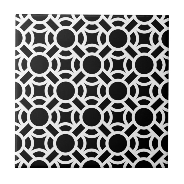Seamless White Pattern DIY Background Colour Ceramic Tile (Front)