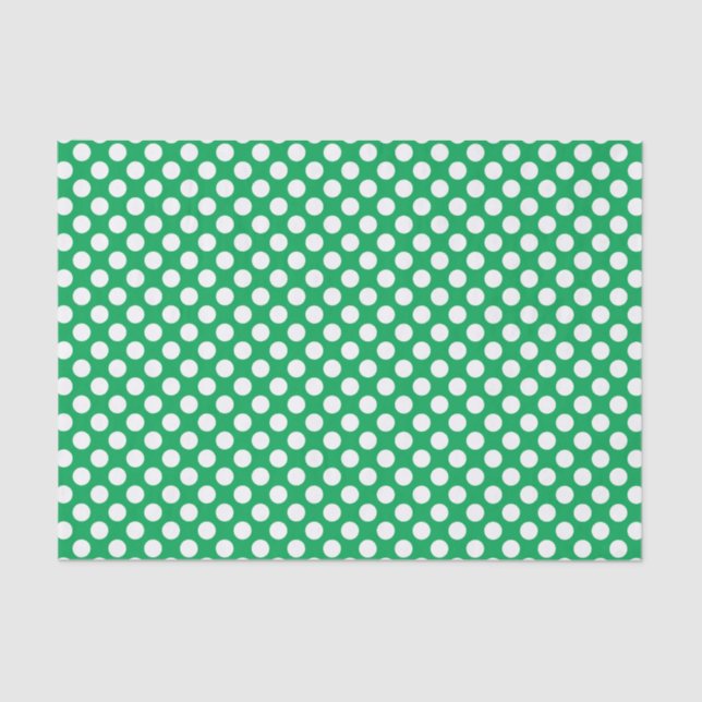 Seamless White Polka dot - Customisable background Tissue Paper (Front)