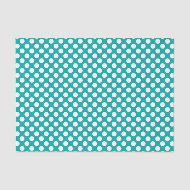 Seamless White Polka dot - Customisable background Tissue Paper (Front)