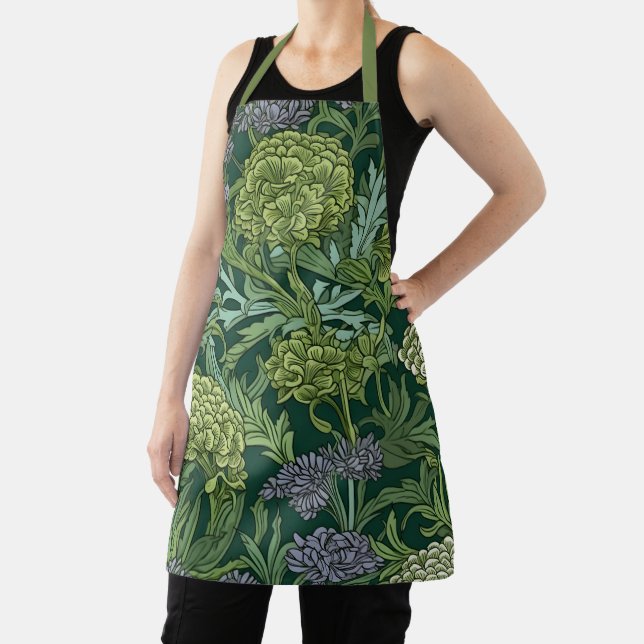 Seamless William Morris style floral pattern Apron (Insitu)