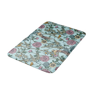 Seamless William Morris style floral pattern Bath Mat