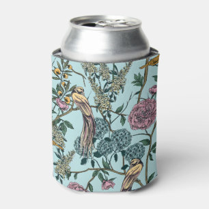 Seamless William Morris style floral pattern Can Cooler