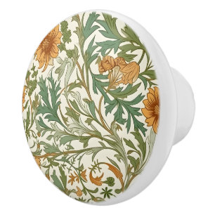 Seamless William Morris style floral pattern Ceram Ceramic Knob