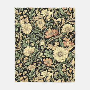 Seamless William Morris style floral pattern Fleec Fleece Blanket