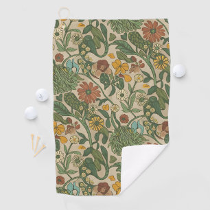 Seamless William Morris style floral pattern Golf Towel