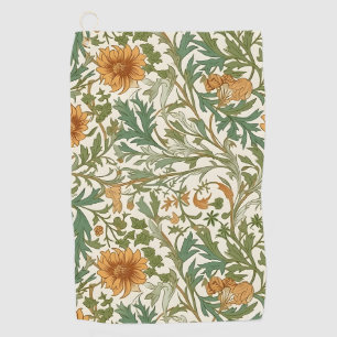 Seamless William Morris style floral pattern Golf Towel