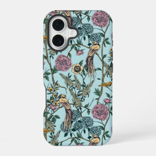 Seamless William Morris style floral pattern iPhone 16 Case