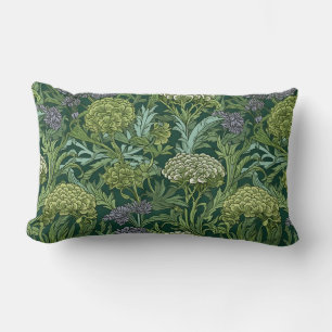 Seamless William Morris style floral pattern Lumbar Cushion