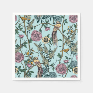Seamless William Morris style floral pattern Napkin