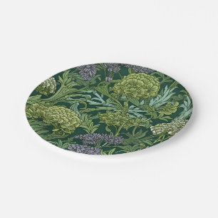 Seamless William Morris style floral pattern Paper Plate
