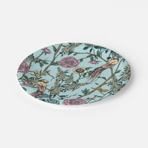 Seamless William Morris style floral pattern Paper Plate