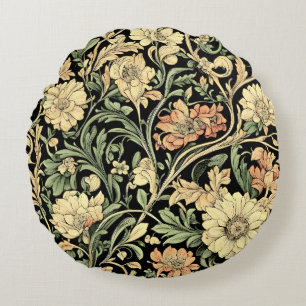 Seamless William Morris style floral pattern Round Cushion