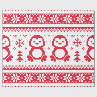 Seamless winter pattern Christmas wrapping paper