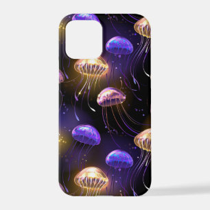 Seamless with glowing jellyfish iPhone 12 pro case