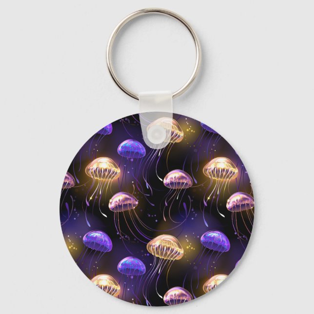 Seamless with glowing jellyfish key ring (Front)