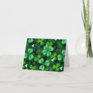 Seamless with green clover announcement