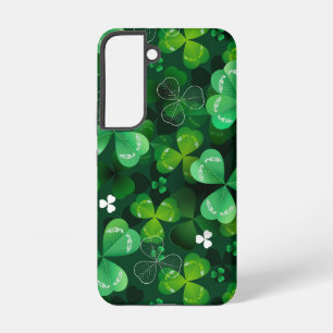Seamless with green clover samsung galaxy case