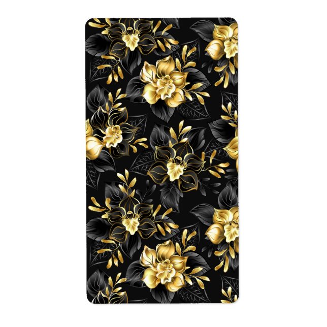 Seamless with jewellery orchids (Front)