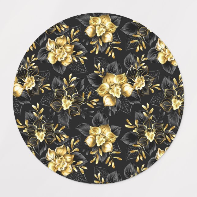 Seamless with jewellery orchids (Design 1)