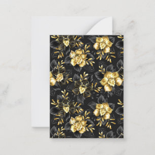 Seamless with jewellery orchids card