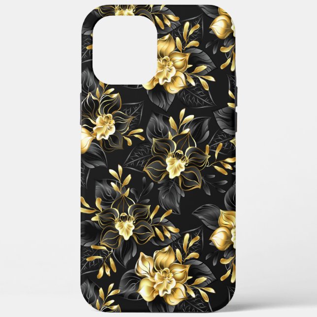 Seamless with jewellery orchids Case-Mate iPhone case (Back)