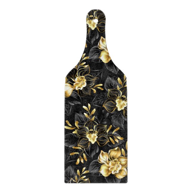 Seamless with jewellery orchids cutting board (Front)