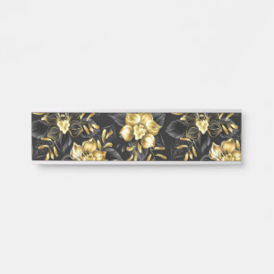 Seamless with jewellery orchids door sign