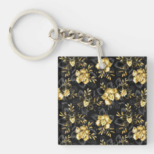 Seamless with jewellery orchids key ring